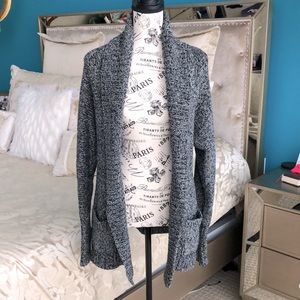 “EXPRESS” Grey and Silver Cardigan Sweater